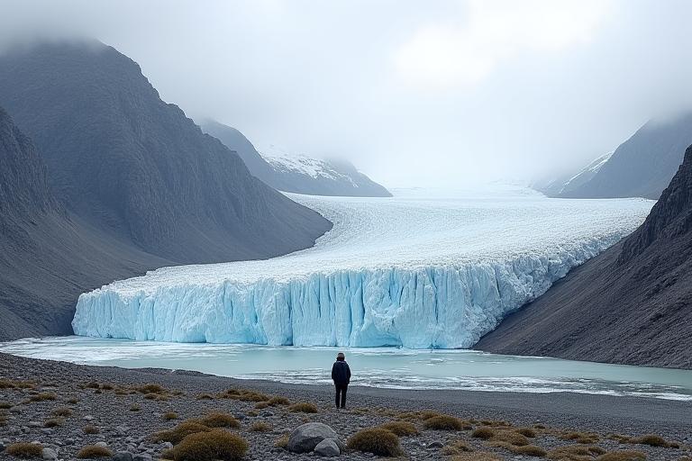 Glacier alpin menacé par le réchauffement