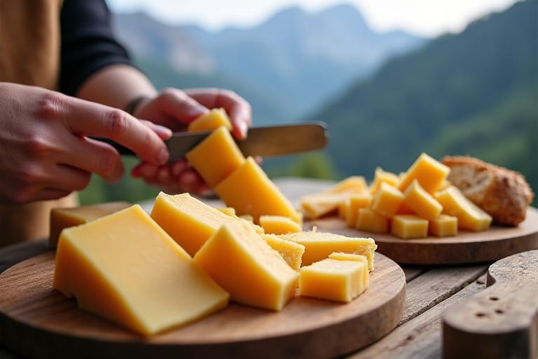 Dégustation fromage savoyard en montagne